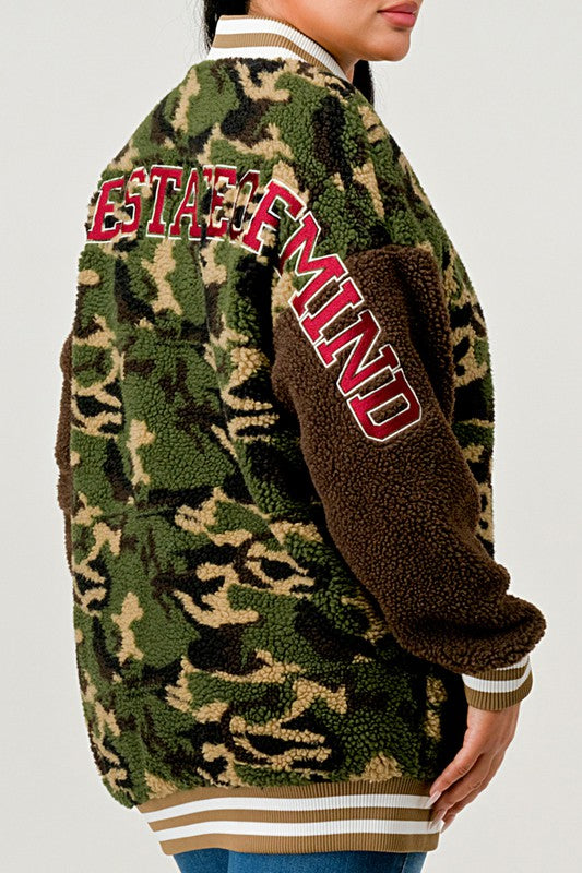 Camo Letterman Jacket