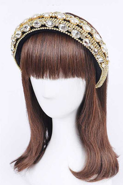 Iconic Mix Crystal Puffy Statement Headband