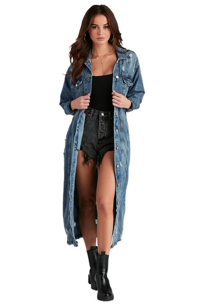 Stacey Sexy Denim Long Jacket