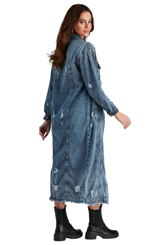 Stacey Sexy Denim Long Jacket