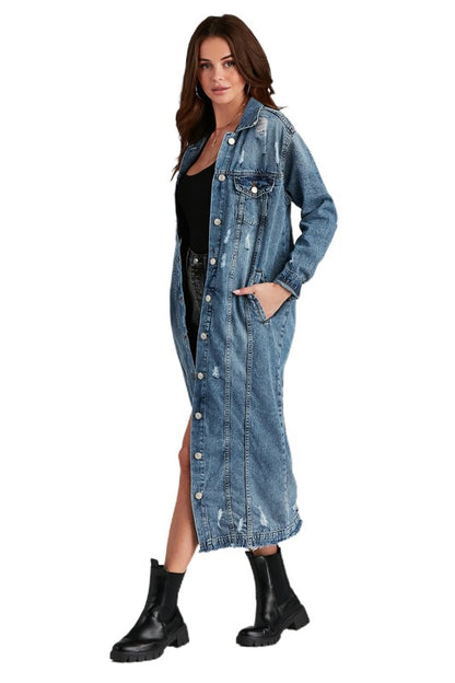 Stacey Sexy Denim Long Jacket