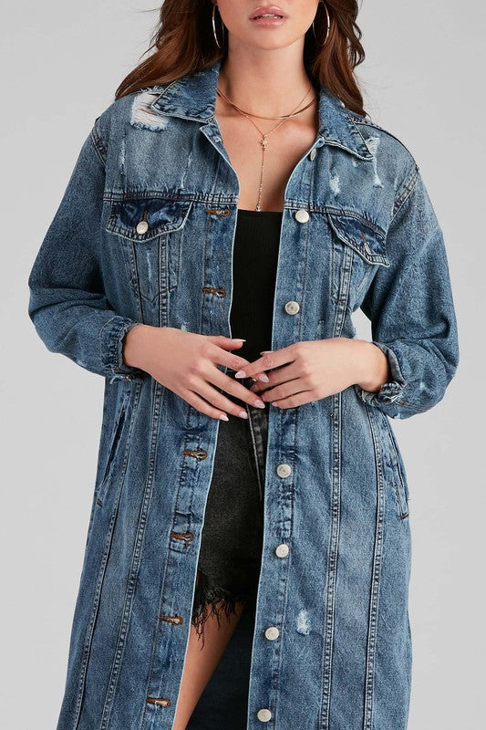 Stacey Sexy Denim Long Jacket