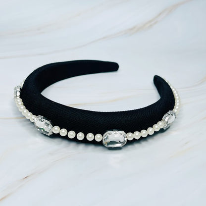 Pearls And Jewels Lined Headband