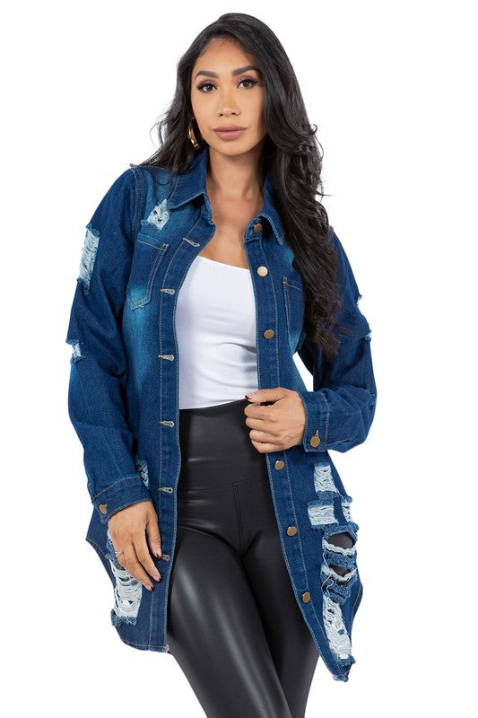 Jade Sexy Denim Long Jacket