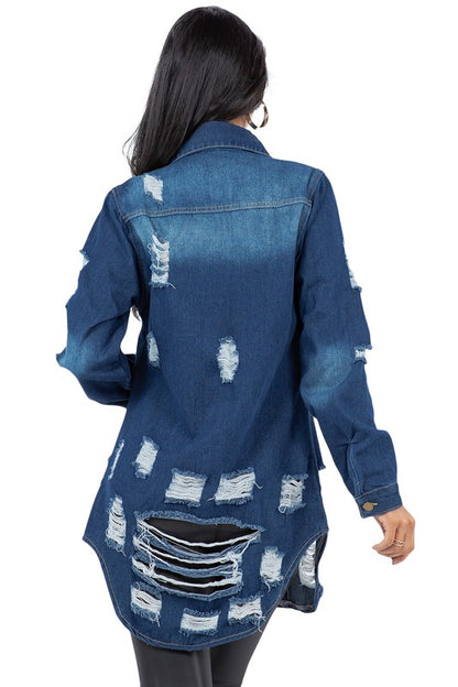 Jade Sexy Denim Long Jacket