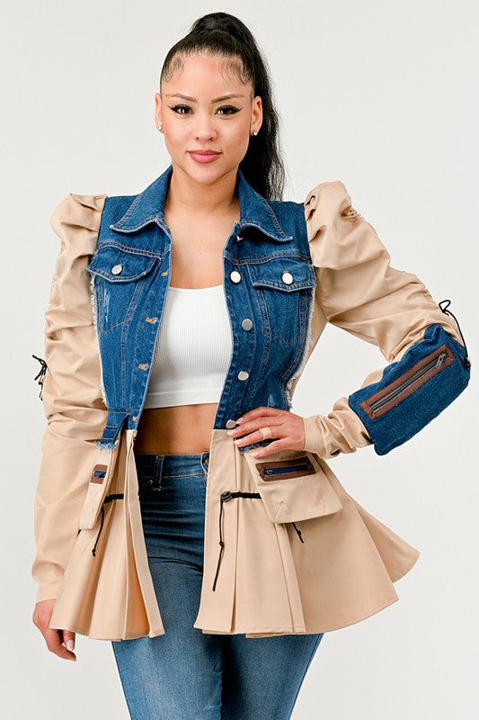 Peplum Panache Denim Jacket