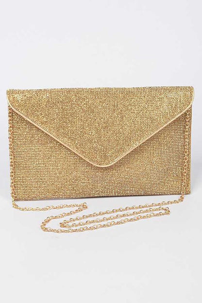 Rhinestone Statement Envelope Clutch Bag