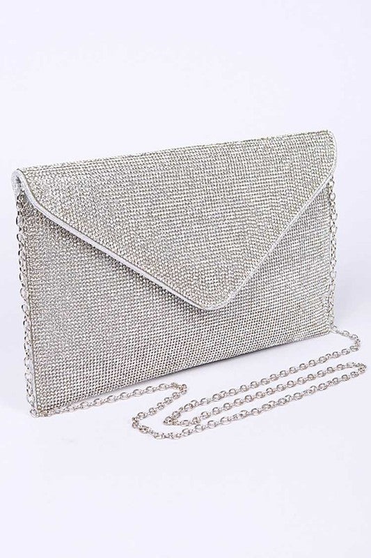 Rhinestone Statement Envelope Clutch Bag