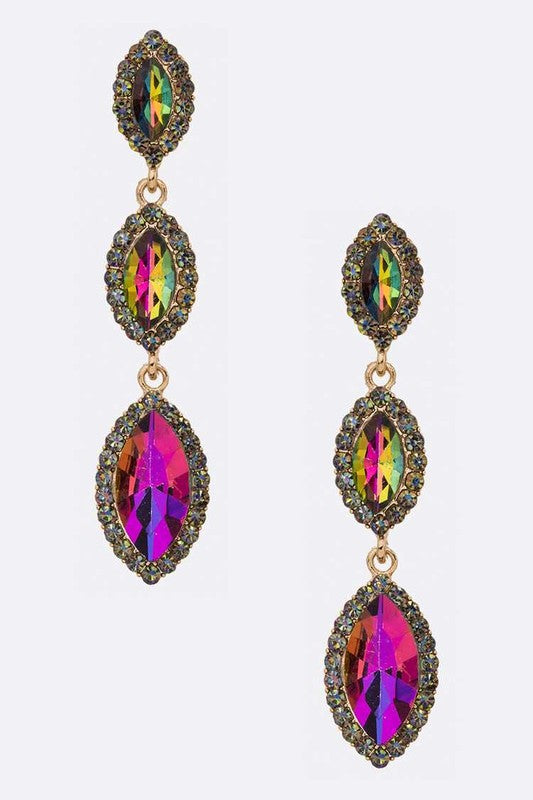 Crystal Drop Statement Earrings