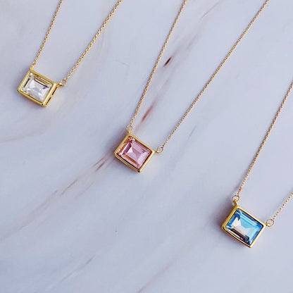 Sweet Square Pendant Necklace