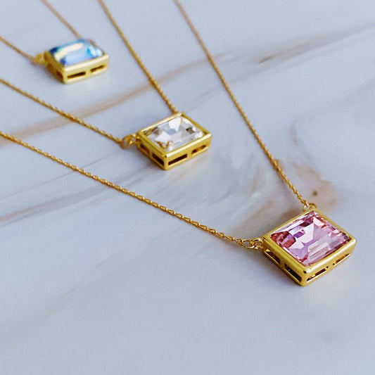 Sweet Square Pendant Necklace