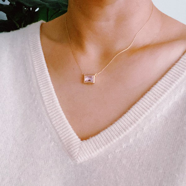 Sweet Square Pendant Necklace