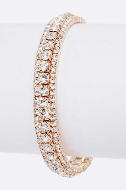 Rhinestone Bridal Cuff Bracelet