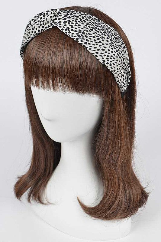 Animal Printed Top Knot Headband Set 3PCS SET