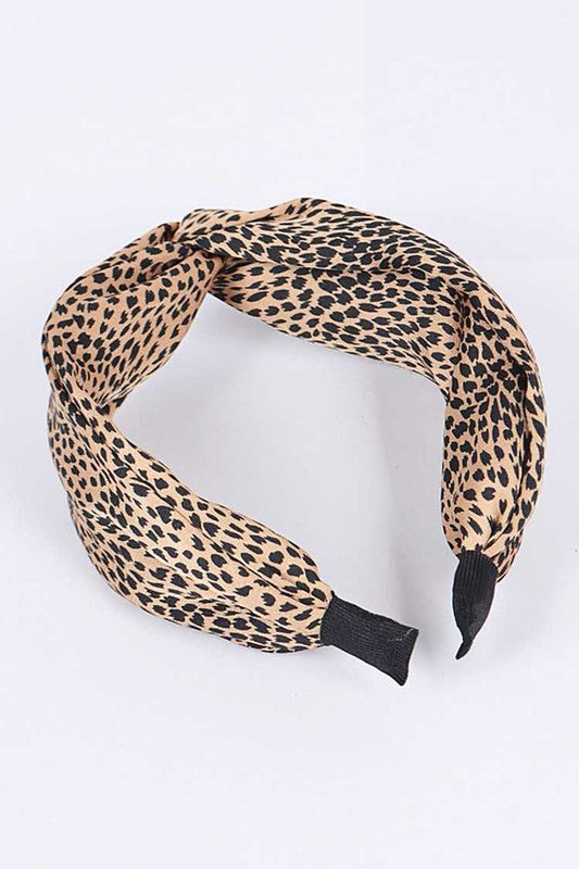 Animal Printed Top Knot Headband Set 3PCS SET