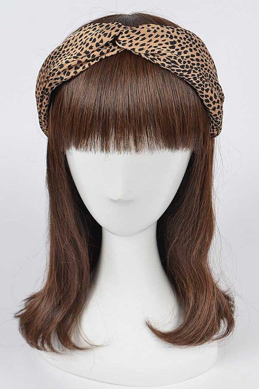 Animal Printed Top Knot Headband Set 3PCS SET