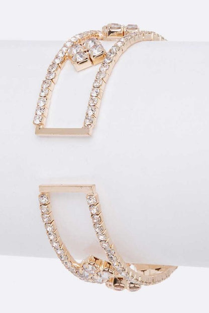 Rhinestone Iconic Open Cuff