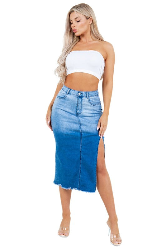 In The Clouds Fashion Denim Long Skirts