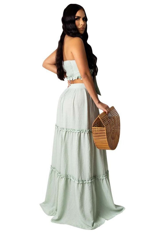 WOMEN SUMMER FASHION 2PC DRESS SET