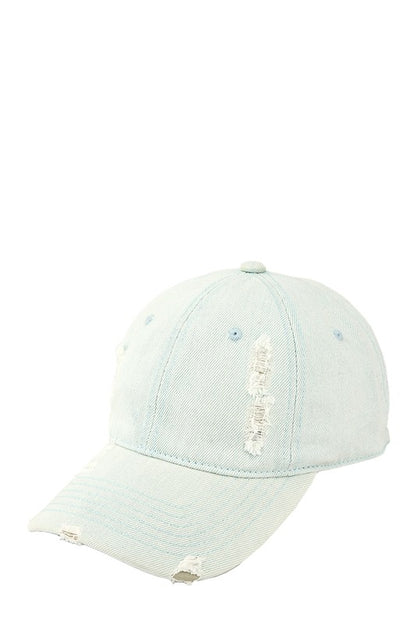 Acid Wash Distressed Base Ball Cap