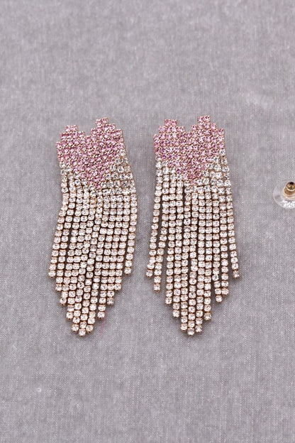 HEART TASSEL EARRINGS