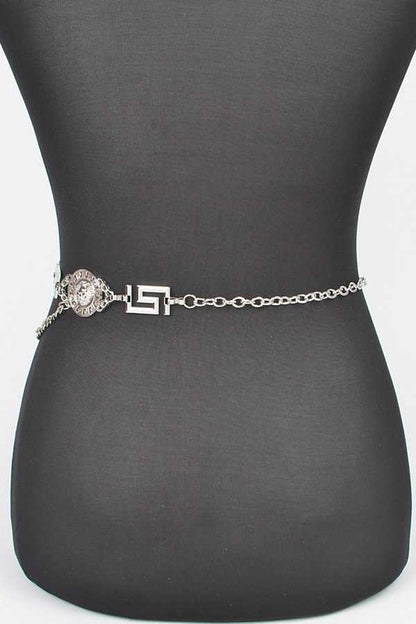 Medallion Iconic Layered Chain Belt