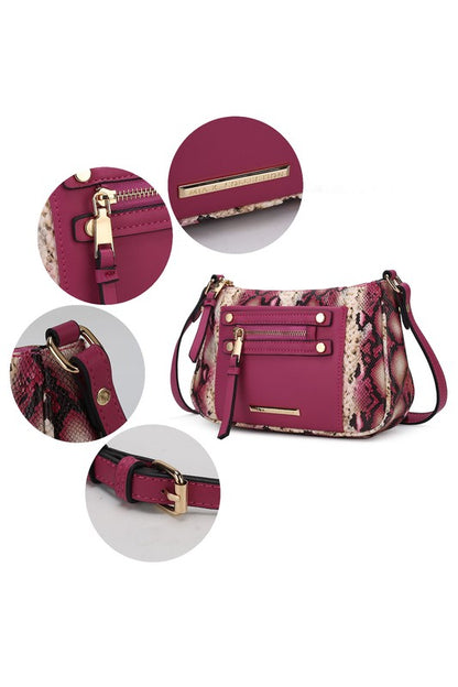 Essie Snake Embossed Crossbody