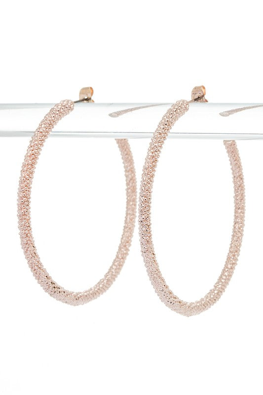 55mm Textured Iconic Hoop Earrings