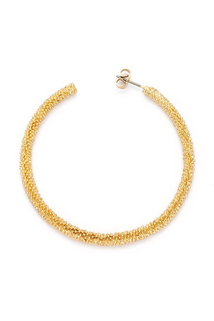 55mm Textured Iconic Hoop Earrings