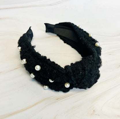 Pearl And Tweed Knotted Headband