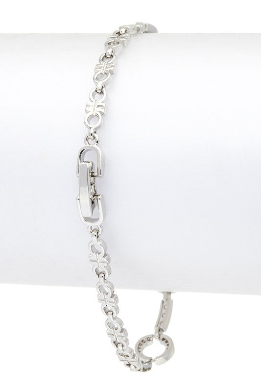 CZ Round Link Iconic Bracelet