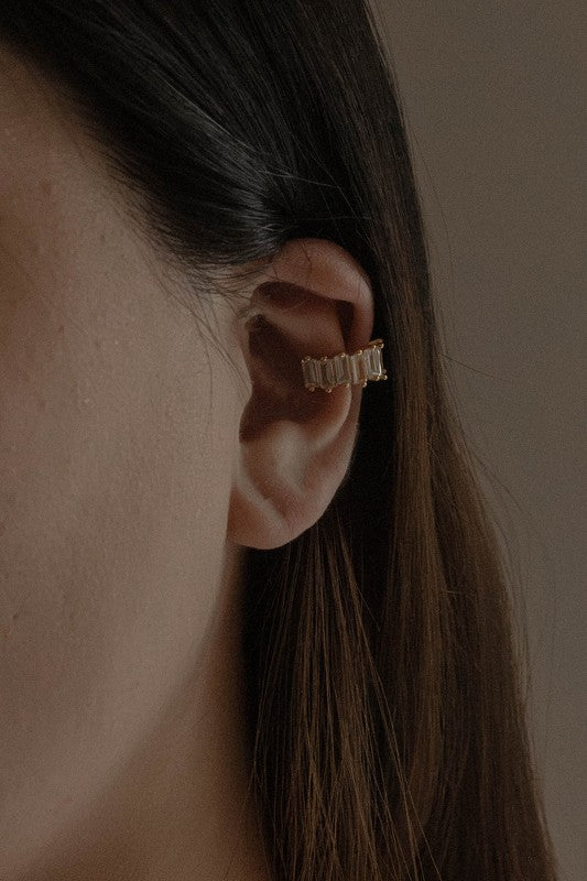 Baguette Stone Cuff Earring