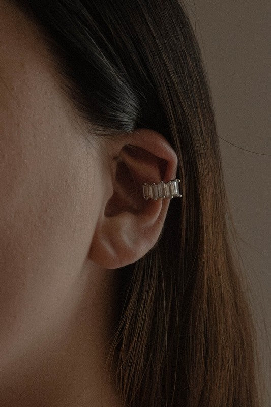 Baguette Stone Cuff Earring