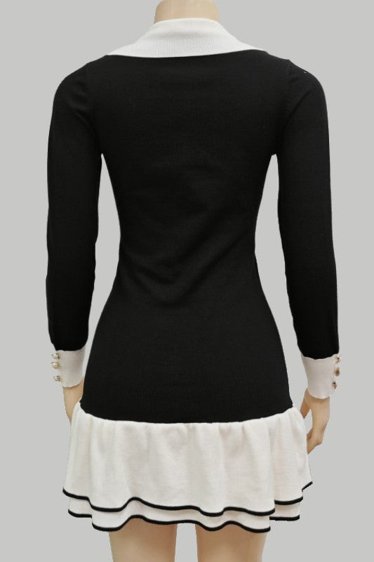 Serving For All Fashion Sweater Mini Dress