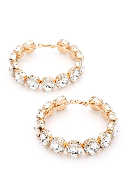 Oversize Crystal Iconic Hoop Earrings