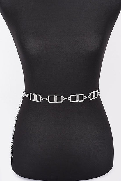 Station Square Link Fashion Chain Belt