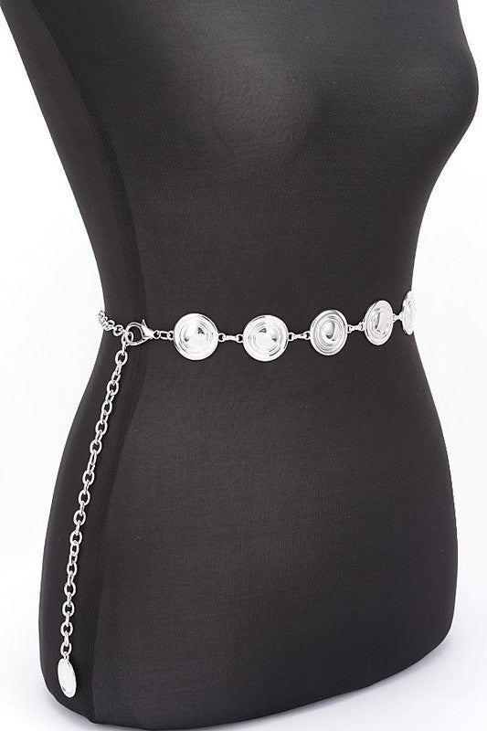 Metal Disk Fashion Chain Belt