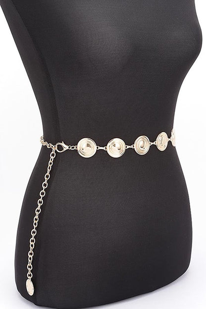 Metal Disk Fashion Chain Belt