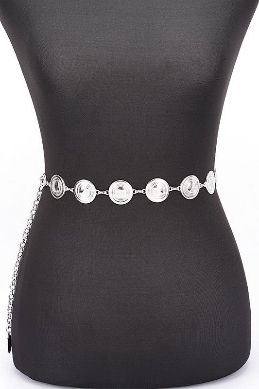 Metal Disk Fashion Chain Belt