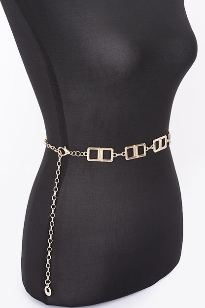 Station Square Link Fashion Chain Belt