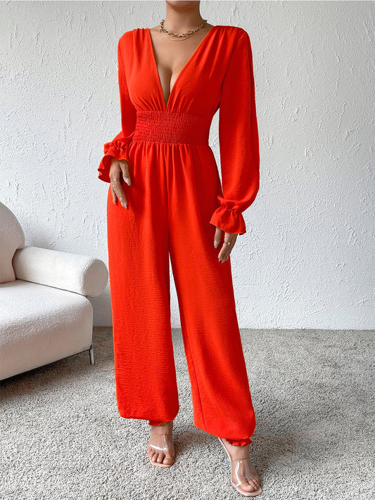 One Shoulder Short Sleeve Top and Wide Leg Pants Set