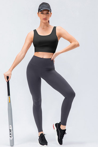 Wide Waistband Slim Fit Active Leggings