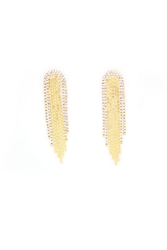 LONG CHANDELIER LIKE TASSEL EARRINGS