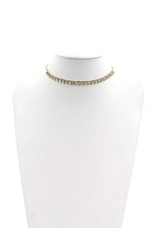 Gold Rhinestone Chocker