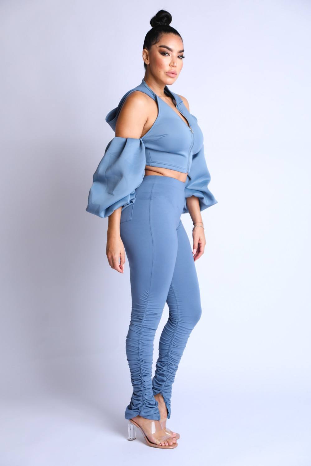 Puff Sleeve Hoodie Set