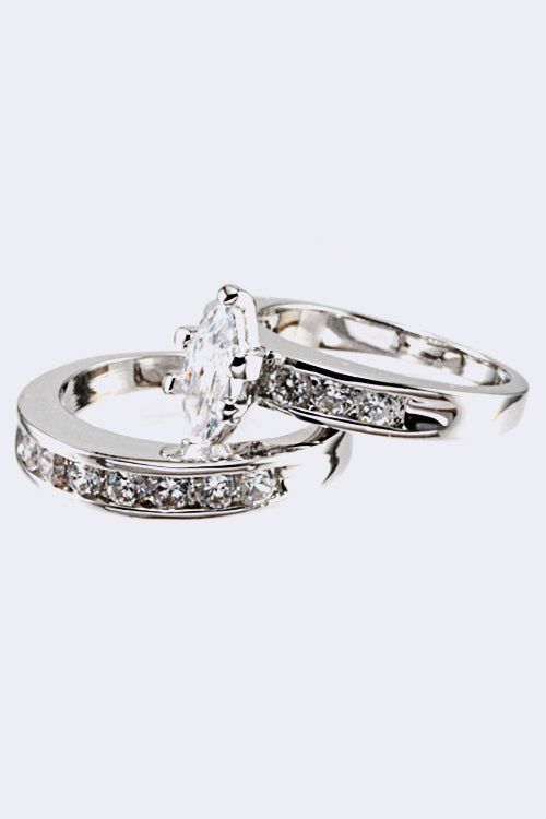 Cubic Zirconia Double Ring