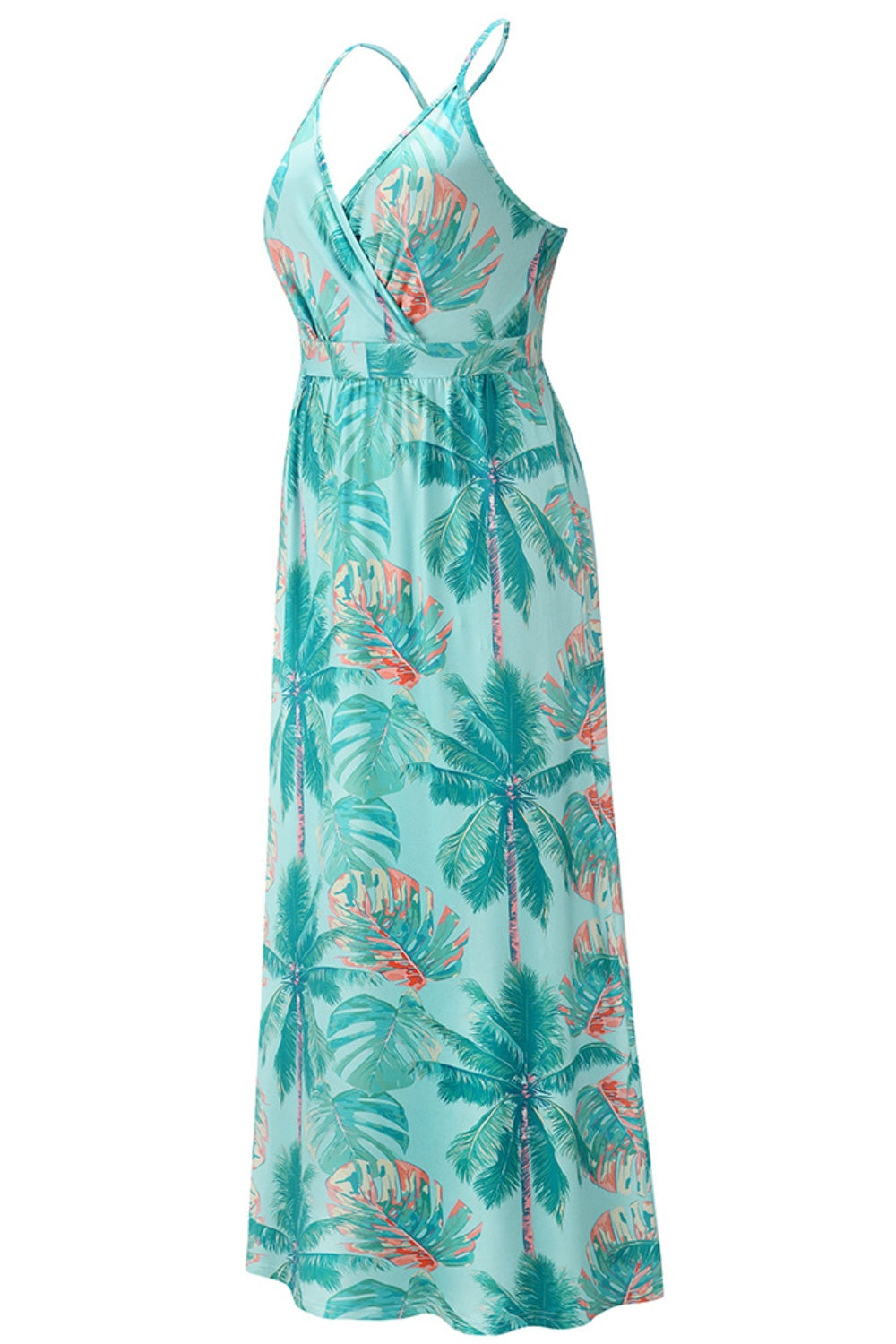 Crisscross Printed Surplice Cami Dress